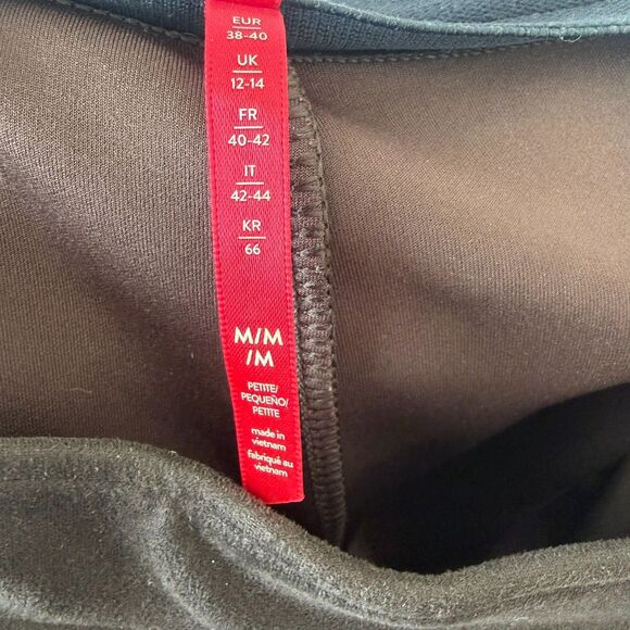 SPANX Faux Suede High Waisted Flare Leg Pants Chocolate Brown 20323Q MED Petite - Picture 6 of 9